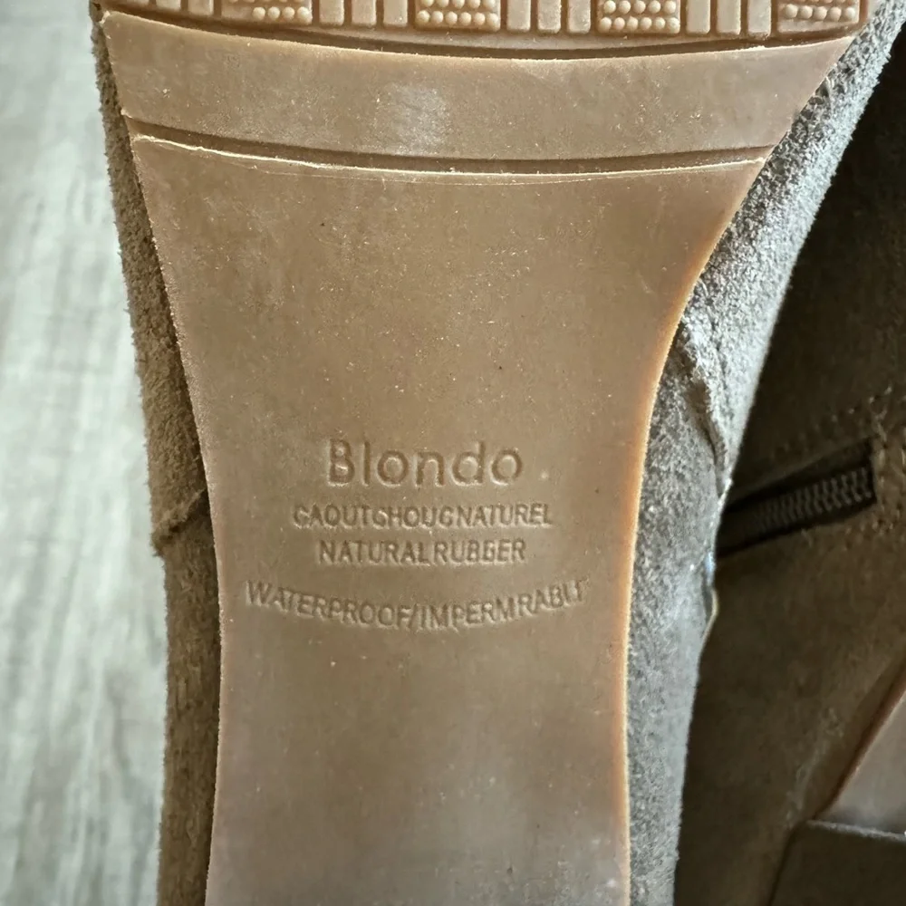 NWT Blondo Suede Ankle Boots Block Heel & Y2K Lace Up Size 6.5